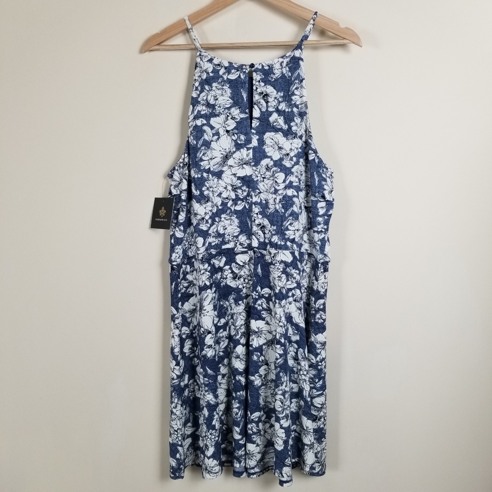 Fortune & Ivy Stitch Fix Fit N Flare Dress Halter Neckline XXL Runs Small NWT - Picture 4 of 6